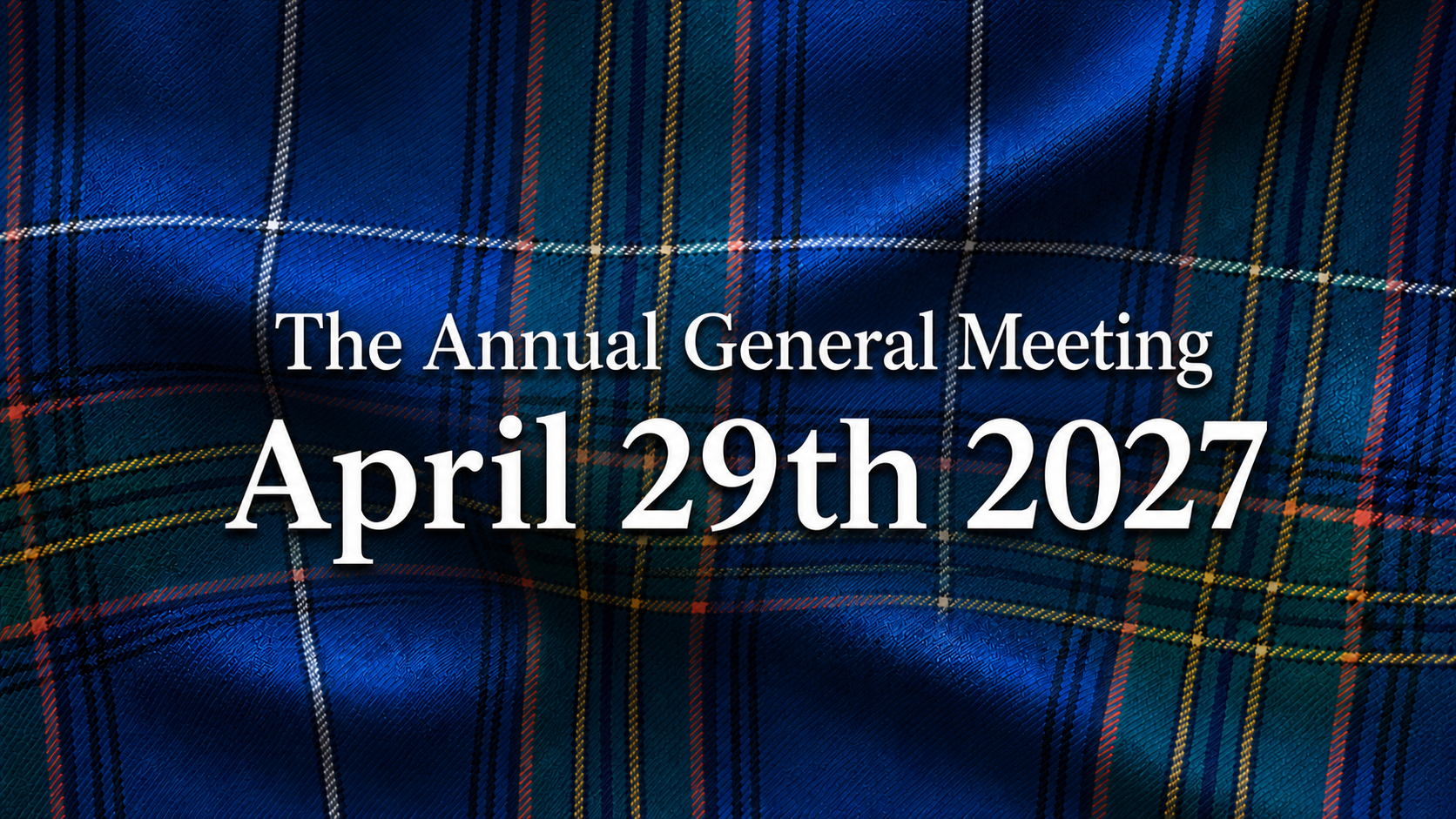 Friendly Text Over Expanded Bright Tartan Background